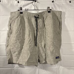 Patagonia Baggies Naturals Shorts Mens XL Green Hemp Blend 6" Outdoor Hiking